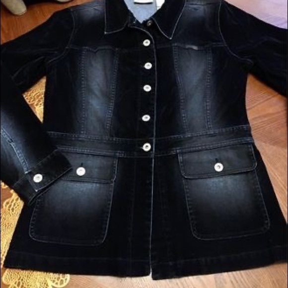 Liz Claiborne Stretch Jean Jacket - Picture 1 of 3